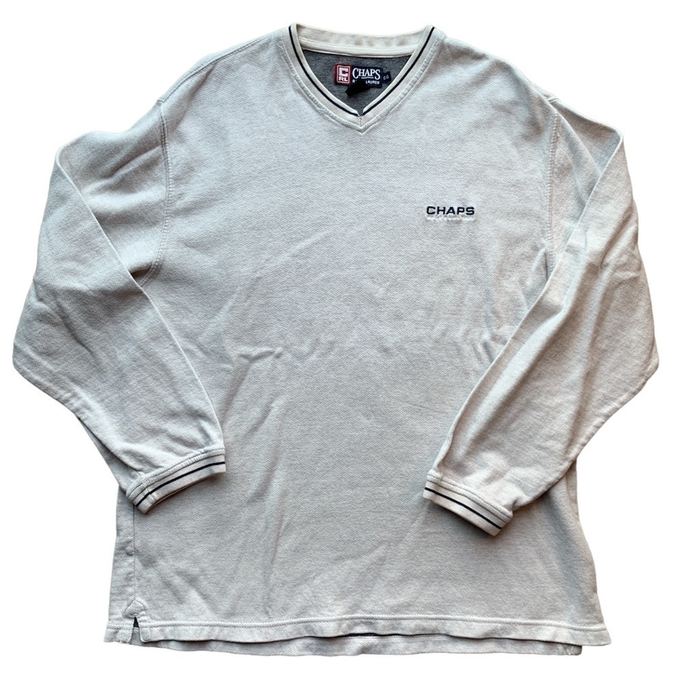 Chaps Ralph Lauren V neck Sweatshirt Large